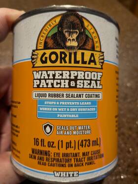 106029 Gorilla 11 Waterproof Patch And Seal Liquid Rubber Sealant Coating White 16 Fl Oz