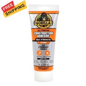 115106 Gorilla Max Strength Construction Adhesive Clear Glue 7 Ounce Pack Of 1