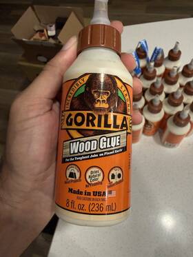 620001 Gorilla Wood Glue 8 Ounce Bottle Natural Color Pack Of 20 Bulk Lot