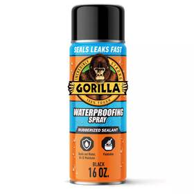 Gorilla 744110952070 16 Oz. Waterproof Patch And Seal Rubberized Sealant Black Spray Paint