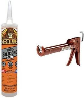 189d Gorilla 744759102188 Clear 100 Percent Silicone Sealant Caulk And Newborn Drip Free Caul