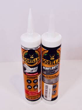 8007102 Gorilla All Purpose 9 Oz Construction Adhesive And Sealant Tube 2 Pack
