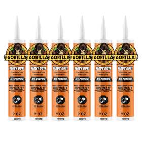 8010001df Gorilla Heavy Duty Construction Adhesive White Glue 9oz Cartridge Pack Of 6