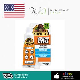 C647590336 Gorilla Silicone Caulk Waterproof Sealant 2.8oz Squeeze Tube 1 Pack -119086