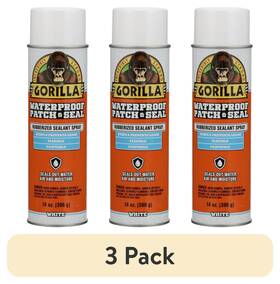 104054 Gorilla Glue Waterproof Patch And Seal Spray Rubberized Sealant White 16 Oz 3 Pk