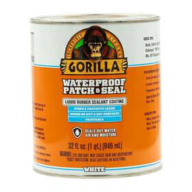 107143 Gorilla Glue Waterproof Patch And Seal White Liquid Quart Industrial Sealant 32 Oz
