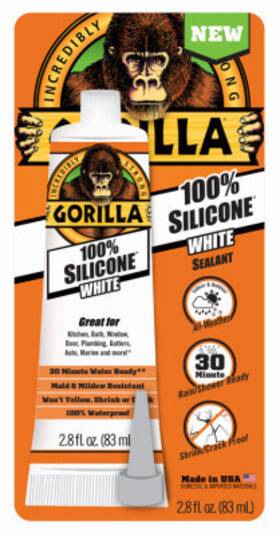 108329 Gorilla Glue Company Silicone Sealant White 2.8-oz