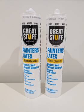 Great Stuff 850029383130 2 Pack Painters Latex Water Clean Up Siliconized Acrylic Sealant