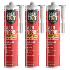 99allp3001x03 Great Stuff Multi-purpose Silicone Sealant Caulk Clear 10.1 Oz. 3-pack
