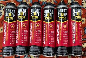341557 Great Stuff Pro 6 Cans Of 24 Oz. Gaps And Cracks Insulating Spray Foam Sealant