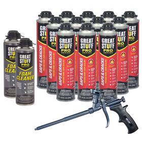 Great Stuff Pro 855493007100 Gaps And Cracks - 24oz Fireblock Foam Insulation Sealant Pack Of 12. Closed