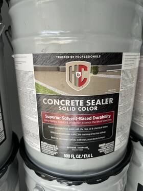 Hc.020015-20 H&c Solid Color Deep Tint Solvent Based Semi Gloss Concrete Sealer 5 Gallon