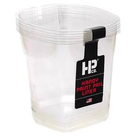 2520-ct Handy 6-pack 1 Quart Clear Plastic Paint Pail Liner 2520-ct Handy 6-pack 1 Quart Clear Plastic Paint Pail Liner