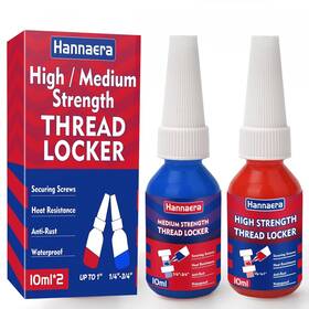Medium-high-10ml2p Hannaera Thread Lock Blue And Red Threadlocker Medium High Strength