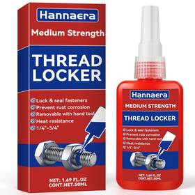 Medium2-50ml Hannaera Thread Lock Blue Threadlocker Medium Strength And Seal Metal Nuts