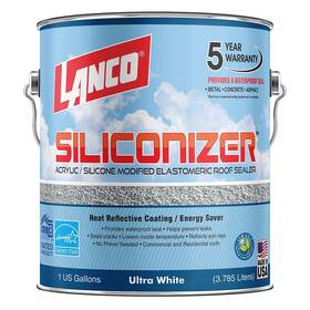Rc200-4 & Harris Corp. Siliconizer 1 Gal. Acrylic Elastomeric White Reflective Roof Sealer