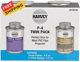 Harveys 078864195309 19530 Primer/cement Twin Pack Box 4 Oz. Purple