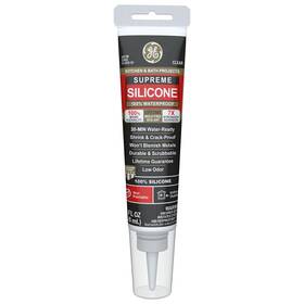 2823399 Henkel Corporation Ge Supreme Silicone Caulk For Kitchen And Bathroom - 100% Waterproof Seal