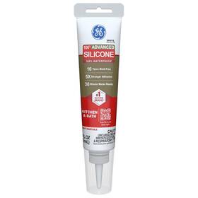 Henkel Corporation 445052338320 Ge Advanced Silicone Caulk For Kitchen And Bathroom White 2.8 Fl Oz Tube 1 Pack