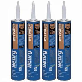 208r Henry 445009425400 Rubberized Wet Patch Black Roof Leak Repair Sealant Caulk 10.1 Oz. 4-pack