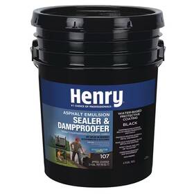 Henry 445021341382 107 Asphalt Emulsion Sealer And Dampproofer Black Roof Coating 4.75 Gal