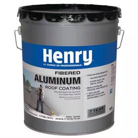 Henry 726085014731 Premium 555 Fibered Aluminum Reflective Roof Coating - 4.75 Gallon