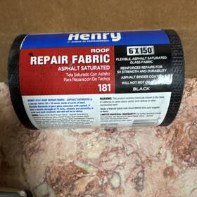 Henry He181 181 Roof Repair Fabric Asphalt Saturated Roll 6 In X 150 Ft Black