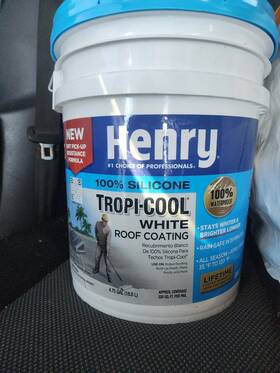 Mpn-804081380736 Henry White Roof Coating Sealer Sealant Seal 4.75 Gal Waterproof 100% Silicone
