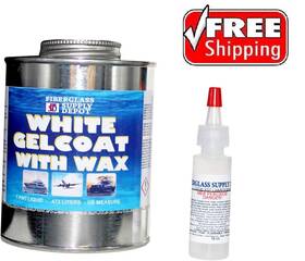 111240625 Hk Research Corporation White Gelcoat With Wax - Pint 15cc Hardener Mekp New Sealed Ships Free