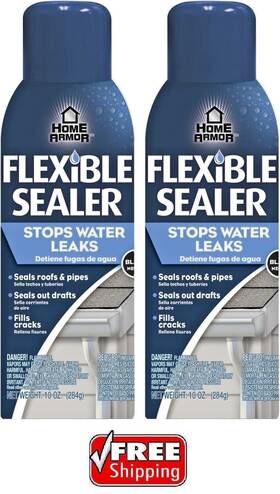 Ehfs01 Home Armor Flexible Sealer Aerosol 10-ounce Black 2 Pack Ships Free