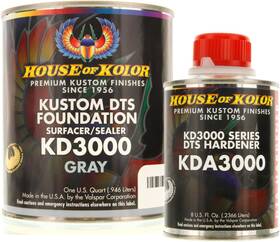 Kd3000 House Of Kolor 445041611663 Quart Kit Gray Color Dts Surfacer / Sealer With Hardener