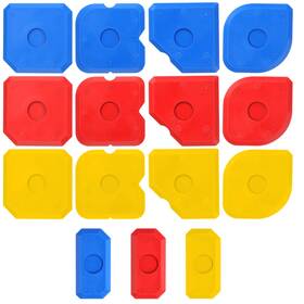 713698 Hpmjz 1 Sealant Caulking Kit 15 Pcs Silicone Finishing Tools Blue Red Yellow