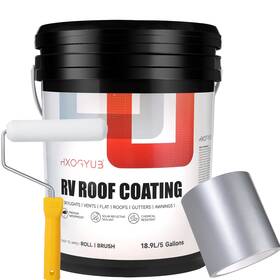 Hxogyub 730425810235 Rv Roof Coating With Seam Tape Liquid White Rubber Solar Ref
