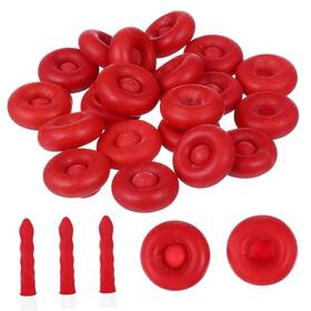 0083908 Imikeya 20pcs Nozzle Protective Cover Caulk Saving Caps Tip Covers Sealer Red