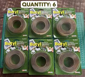 Re20761 Incom Lifesafe 6-pack Butyl Marine Grade Water Sealing Caulking Tape Roll 3/4 Inch X 4ft