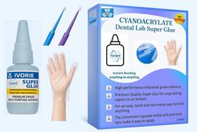 Ivorie 427306082241 Super Glue Adhesive Instant Bonding Cyanoacrylate Acrylic - Dental Laboratory