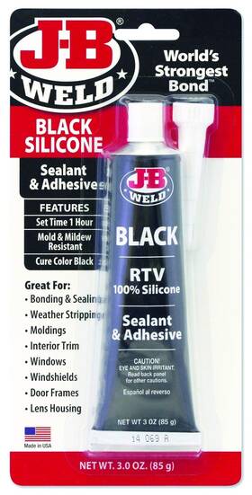J-b Weld 043425313195 31319 Black Rtv Silicone Sealant And Adhesive - 3 Oz