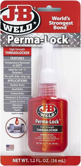 27136 J-b Weld Perma-lock High Strength Threadlocker - Red 36 Milliliter