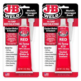 31314-2 J-b Weld 31314 Red High Temperature Rtv Silicone Gasket Maker And Sealant - 3 Oz. 2-