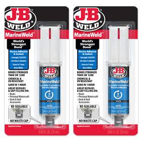 50172-2 J-b Weld Marineweld Syringe 2-pack White Uv Resistant High-strength And Impact Resist