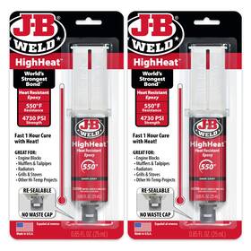 50197-2 J-b Weld High Heat Syringe Dark Grey - 25ml 2 Pack