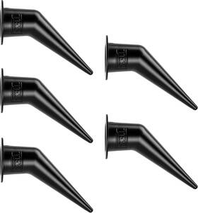 Jes Innovations 886352632102 Angle Nozzle For Sausage And Bulk Caulk Guns 5-pack Black