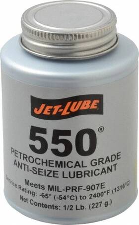 15502 Jet-lube 550 Molybdenum Disulfide Anti-seize 1/2 Lb. Brush Top