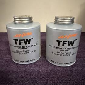 24004 Jet-lube Tfw Multipurpose Thread Sealant With Ptfe 1 Pint Brush Top Can 2pc