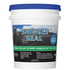 Jetcoat 62835 Shingle Seal Clear Drying Waterproof Acrylic Roof Coating 4.75 Gal