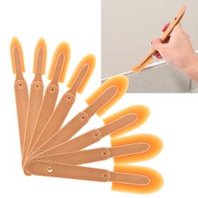 17216296341545 Jianwei 8pcs Rubber Caulking Tool 4 Size Set Reusable Sealant Free Brown