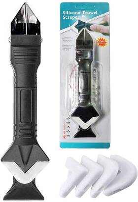 Jidomifurnis 725249050721 3 In 1 Silicone Caulking Tools Glass Glue Angle Black