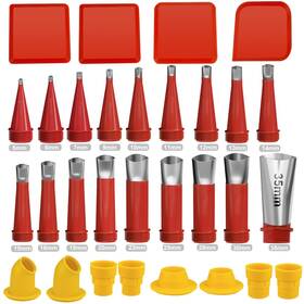 Jtuxcke 735626993503 30pcs Caulking Finisher Kit Nozzle Tips Stainless Steel 18