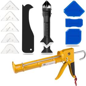 Xjus-bljqy-169 Jxinlodgeg Caulk Gun Kit For 10oz Tubes Silicone Caulking Yellow