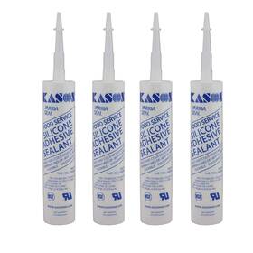Kason 737079622450 3700 Series Rubbaseal Silicone Sealant Pack Of 4 Aluminum 10.3 Oz. Tubes 6